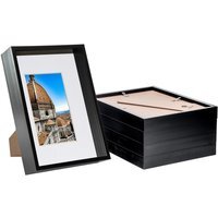 "3D Deep Box Photo Frame with A5 Mount - A4 (8"" x 12"") - Pack of 5 - Black/White" - image 1
