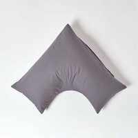200 Thread Count Egyptian Cotton V Shape Pillowcase - Dark Grey - thumbnail 1