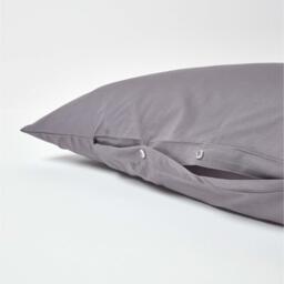 200 Thread Count Egyptian Cotton V Shape Pillowcase - Dark Grey - thumbnail 4