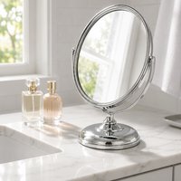 Eris Vanity 5x Magnification Table Mirror - Silver