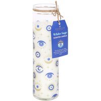 All Seeing Eye Glass Tube Candle - White Sage