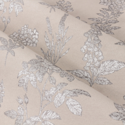 Set of 2 Sophia Jacquard Floral Eyelet Curtains - Natural / 117cm / 137cm - thumbnail 5
