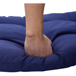 PP cotton filling Outdoor Cushion with Straps - Navy Blue - thumbnail 4
