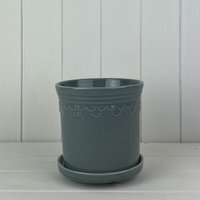 Grey ClassicSaucer Pot Plant pot - Grey