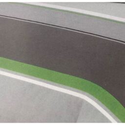 Carter Green Striped Duvet Cover Set Modern Bedding - Green / King - thumbnail 2
