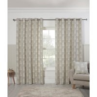 Esher Eyelet Curtains - Grey / 183cmcm / 117cmcm - thumbnail 1