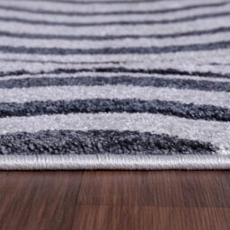 Valencia Modern Ogee Design Carved Area Rugs - Dark Grey / 160x230 cm Rectangle - thumbnail 2