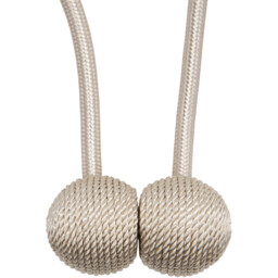 Woven Ball Magnet Holdback - Natural - thumbnail 3