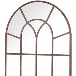 MirrorOutlet The Kirkby Arched Gothic Window Style Mirror  - Brown - thumbnail 3