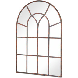MirrorOutlet The Kirkby Arched Gothic Window Style Mirror  - Brown - thumbnail 2
