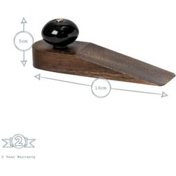 Wooden Door Stop Black - Black - thumbnail 3