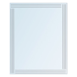 Kensington Wall Mounted Rectangular Frameless Bathroom Mirror 45cm x 60cm  - Silver - thumbnail 4