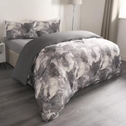 Marble Duvet Cover Set - Grey / King - thumbnail 2