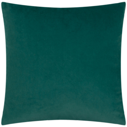 Savoy Stripe Cut Velvet Cushion - Teal / Polyester - thumbnail 3