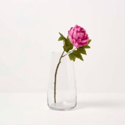 Artificial Stem of Dried Pink Peony Flowers, 48 cm - Dark Pink - thumbnail 5