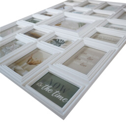 Cannes Ridged 21 Aperture Frame - White - thumbnail 3