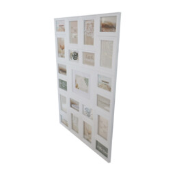 Cannes Ridged 21 Aperture Frame - White - thumbnail 2