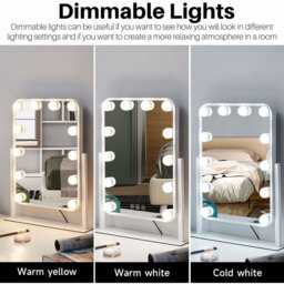 Hollywood Style Vanity Mirror - White - thumbnail 5