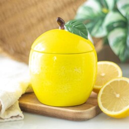 Zesty Lemon Candle Jar For Fun Home Decor - Yellow - thumbnail 2