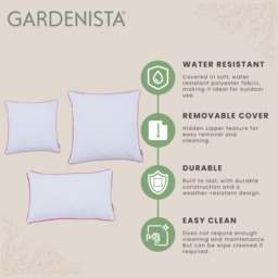 Garden Scatter Cushion Sofa Outdoor Decorative Throw Pillows - Pink / 60cm / 6 - thumbnail 2