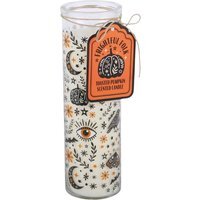 Frightful Folk Print Scented Tube Candle - White