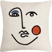 Cleo Linear Woven Cushion - Ginger/Navy / Polyester