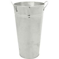 Galvanised Bucket Vase 30cm - Silver