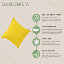 Outdoor Scatter Cushions for Garden Patio Furniture Pillows - Yellow / 2 - thumbnail 3