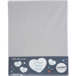 CDL Baby Fitted Sheet - Grey / 124.5cm - thumbnail 5