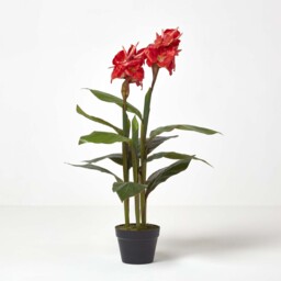 Homescapes Artificial Canna Lily Plant, 90 cm Tall - Green - thumbnail 2