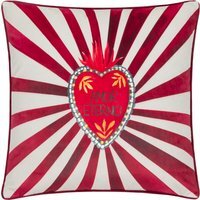 Amor Eterno Velvet Piped Cushion - Red / 80 Feather 20 Polyester