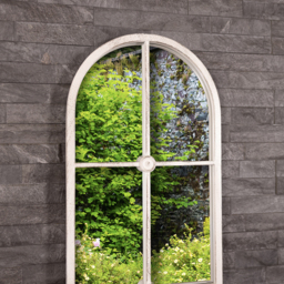 San Marino Arch Mirror Weather Resistant - Antique White - thumbnail 2