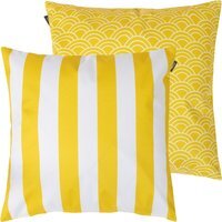 Icon Deck Stripe Outdoor Cushion (Set of 2) - Reversible Print - Yellow