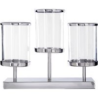Kensington Townhouse 3 Light Candle Holder. - Silver