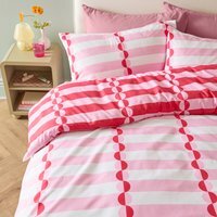 Lottie Reversible Soft Touch Duvet Cover Set - Red / Single - image 1