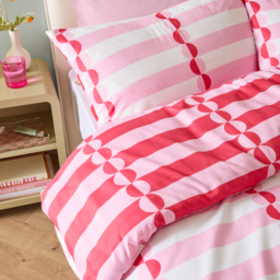 Lottie Reversible Soft Touch Duvet Cover Set - Red / Single - thumbnail 2