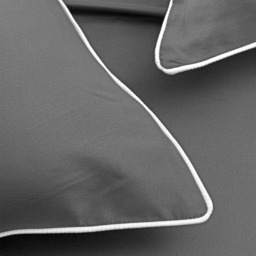 Piping Duvet Cover Set - Grey / Superking - thumbnail 2