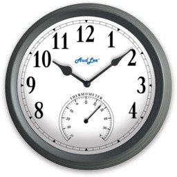 Pololio Wall Clock with Thermometer - Dark Grey - thumbnail 3