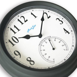 Pololio Wall Clock with Thermometer - Dark Grey - thumbnail 4