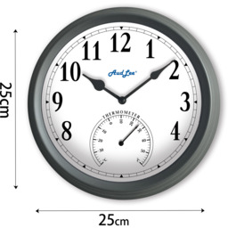 Pololio Wall Clock with Thermometer - Dark Grey - thumbnail 2