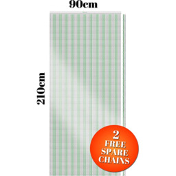 Fly and Insect Aluminium Chain Screen - Green and Silver - thumbnail 5