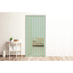 Fly and Insect Aluminium Chain Screen - Green and Silver - thumbnail 3