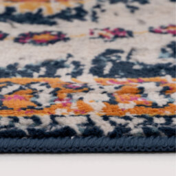 Bold Distressed Traditional Medallion Living Area Rug - Multicolour / 170 x 120cm - thumbnail 4
