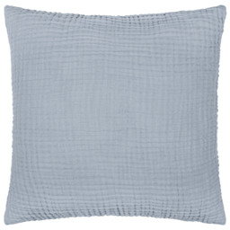 Lark Muslin Cotton Cushion - Mineral Blue / Feather - thumbnail 5