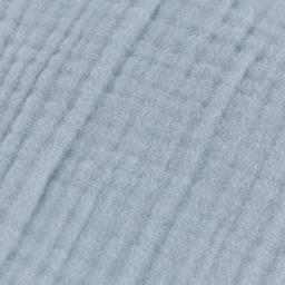 Lark Muslin Cotton Cushion - Mineral Blue / Feather - thumbnail 3