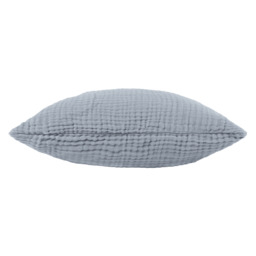 Lark Muslin Cotton Cushion - Mineral Blue / Feather - thumbnail 4