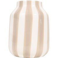 Alma Mushroom Striped Ceramic Vase