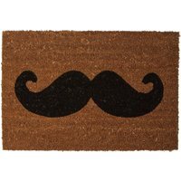 Moustache Coir Doormat - Brown