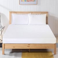 Terry Towelling Waterproof Mattress Protector Topper Deep Fitted 30cm - White / Double