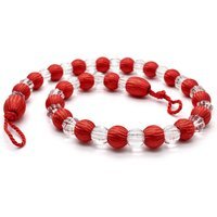 One Krystal Tieback Pair - Red - thumbnail 1